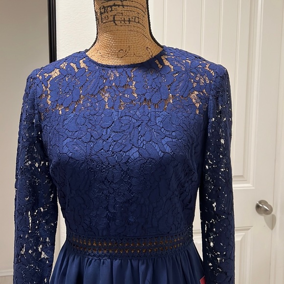 NWT Truth & Fable Lace Trim Purple Dress Size M - Picture 3 of 5